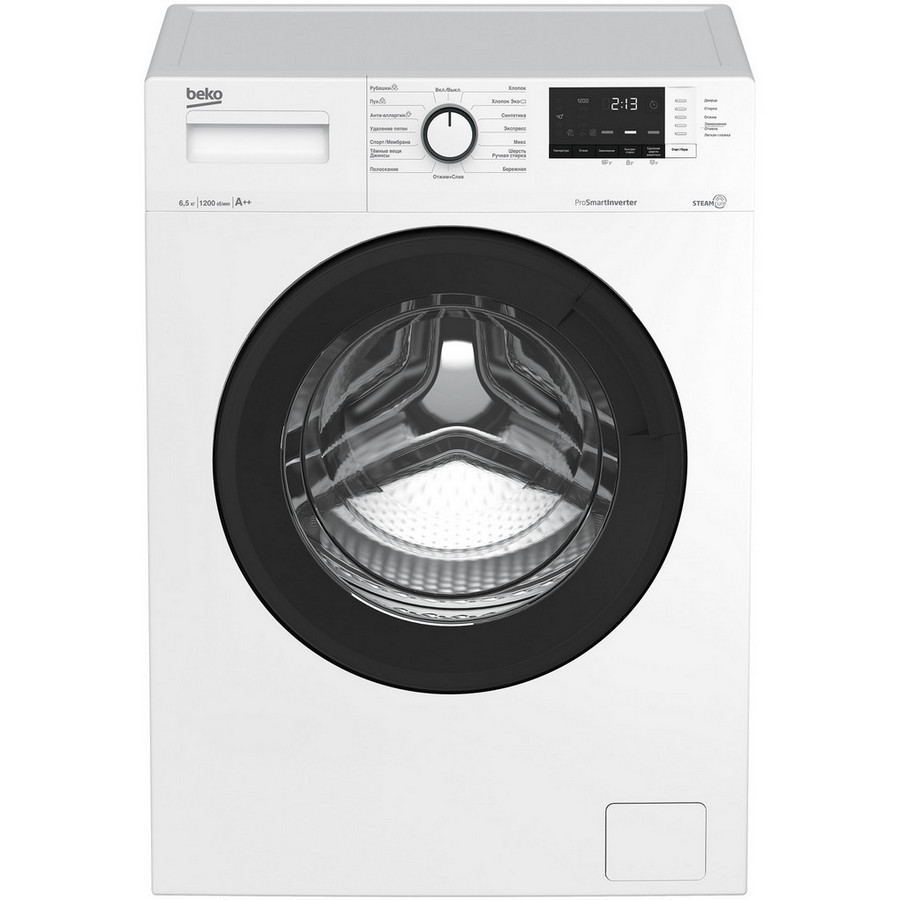 Стиральная машина BEKO WSRE6H612ZAWI белый фото